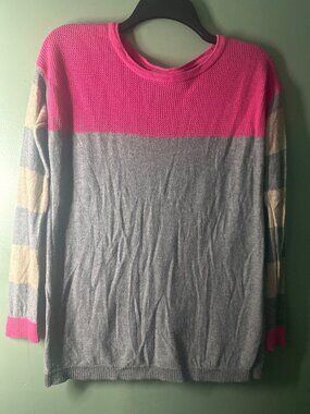 C&C California Women’s XS Mixed Media Sweater Boho Coastal Chic Beach Resortwear